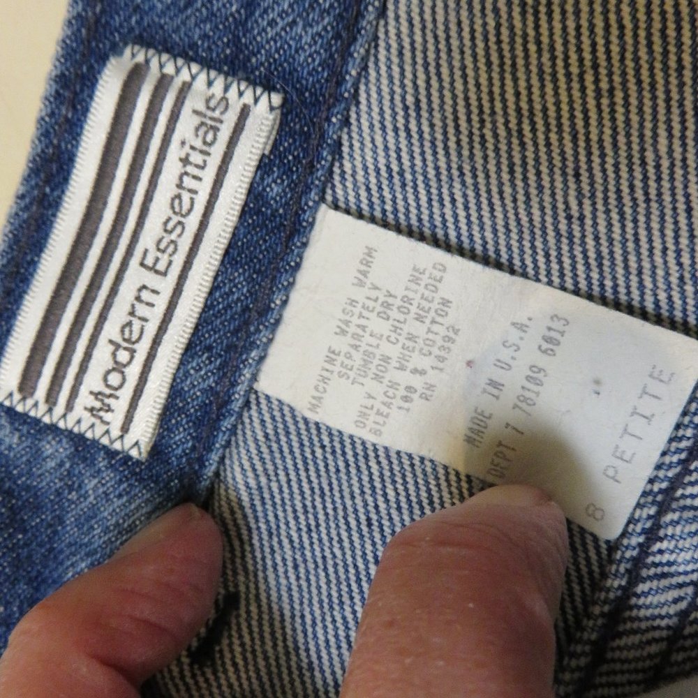 VINT DENIM JEAN SKIRT  WATERMELON DESIGN, 8 PETITE - Picture 6 of 6